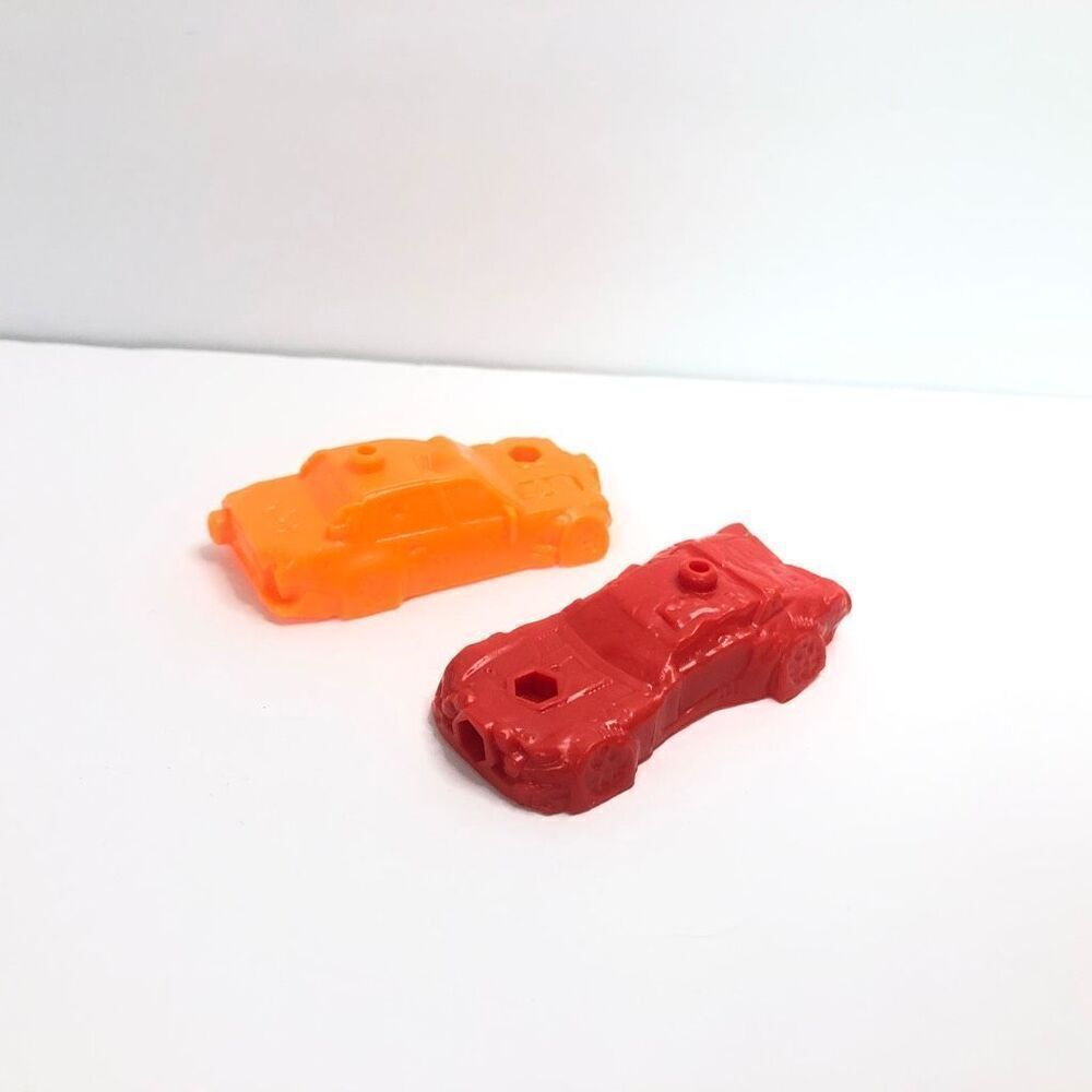 hot wheels monster trucks 1:64 scale plastic replacement cars red orange‎